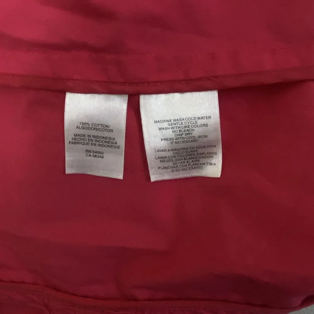 Jones New York Signature Women’s Pink Utility Jacket Cotton Size L - Picture 13 of 13